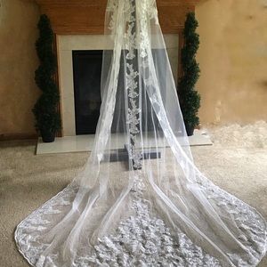 Off white cathedral veil